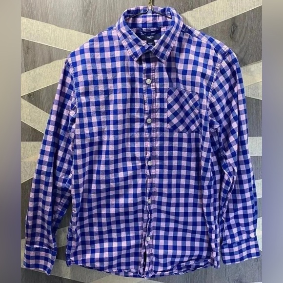 Gap Kids Plaid Long Sleeve Button Down Shirt Youth XL - Picture 1 of 4